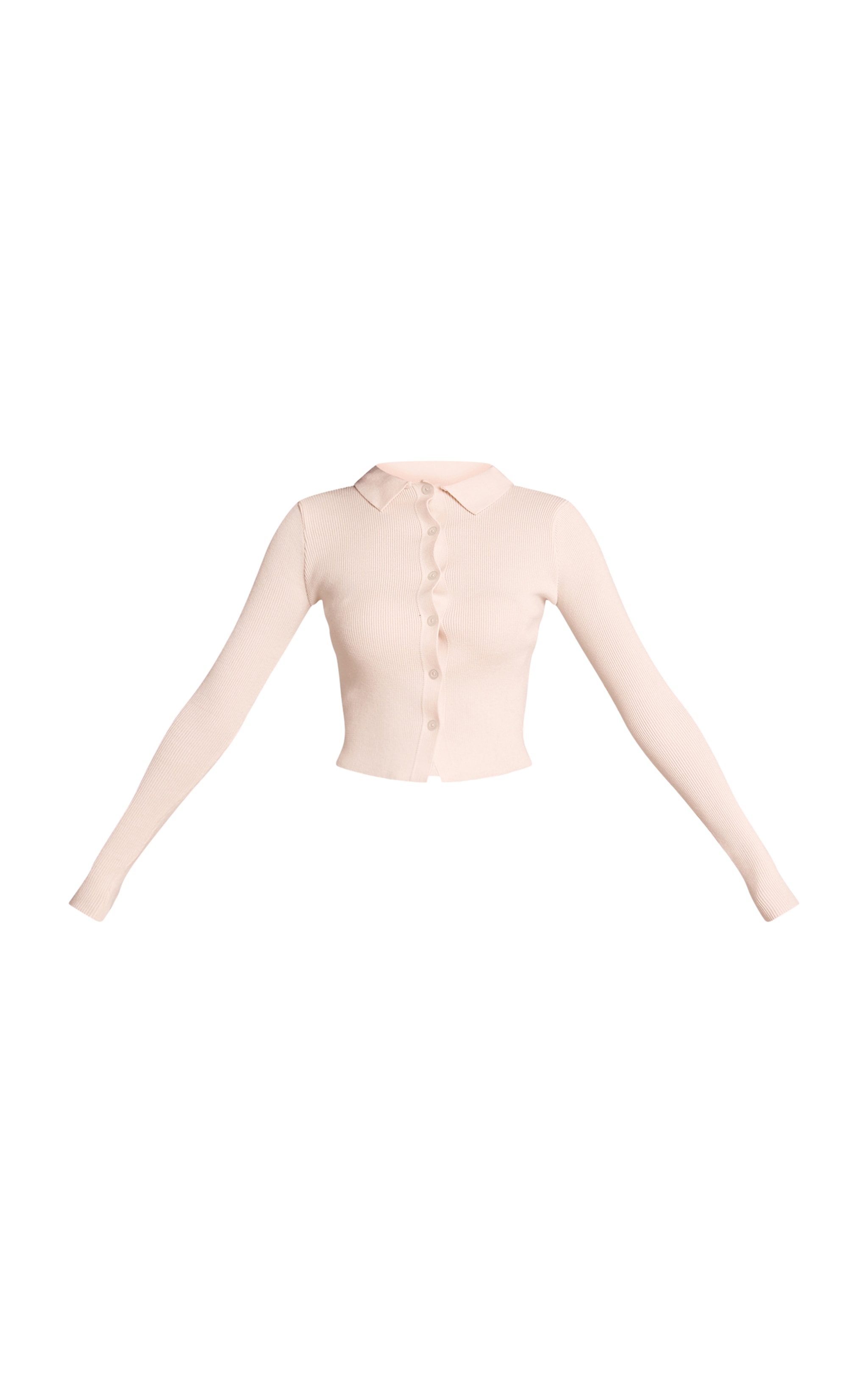 Cream Button Through Knit Top image 5