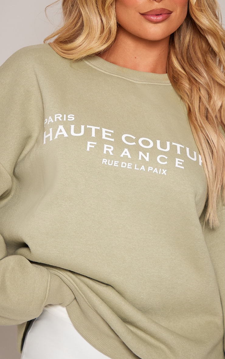 Sea Green Haute Couture Print Sweatshirt image 4