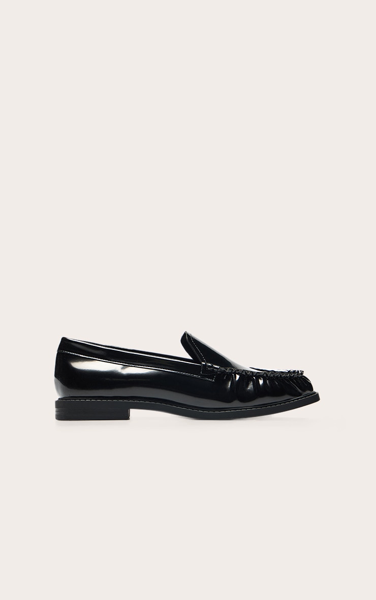 Black Patent Slip On Loafers image 2