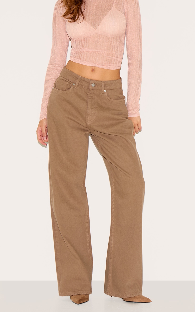 【KOOLOSET】Chestnut Wide Brown Denim THE STRAIGHT JEAN DARK CHOCOLATE – FRAME
