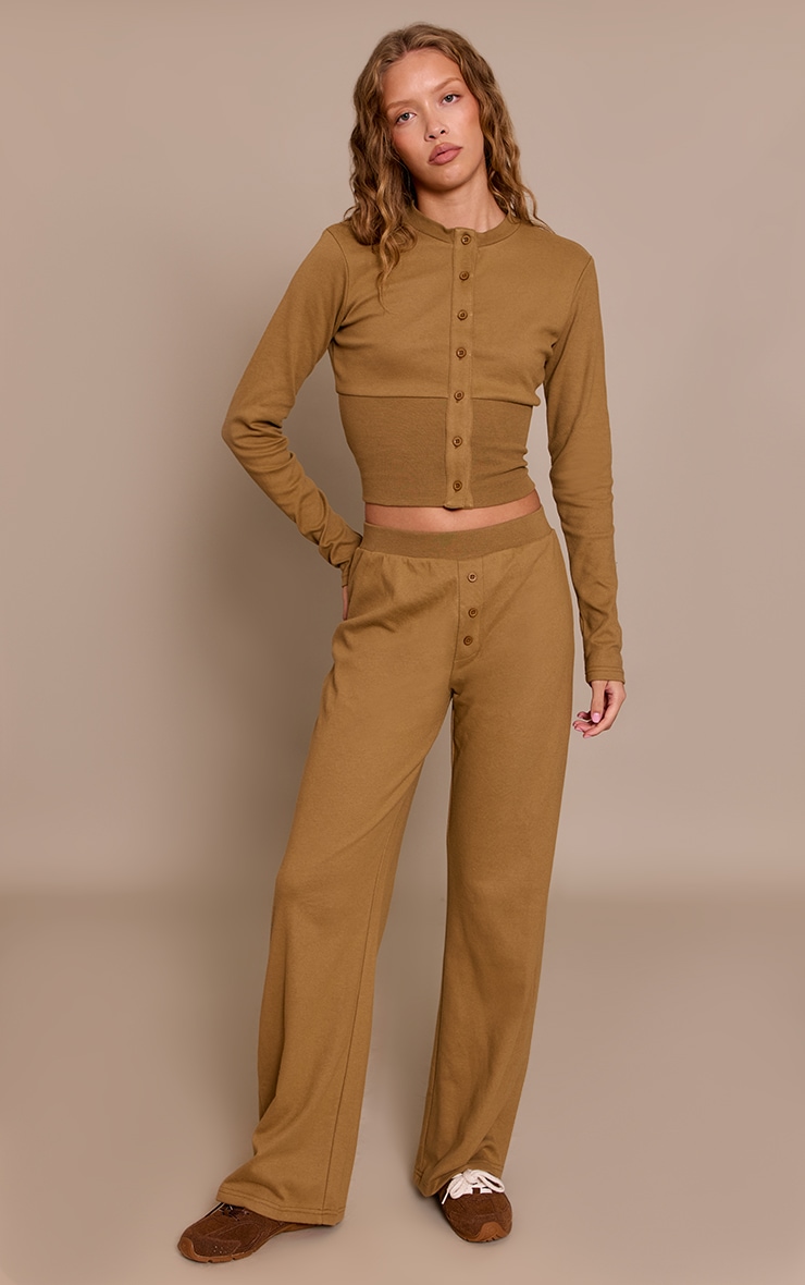 Taupe Super Soft Wide Leg Pants image 2