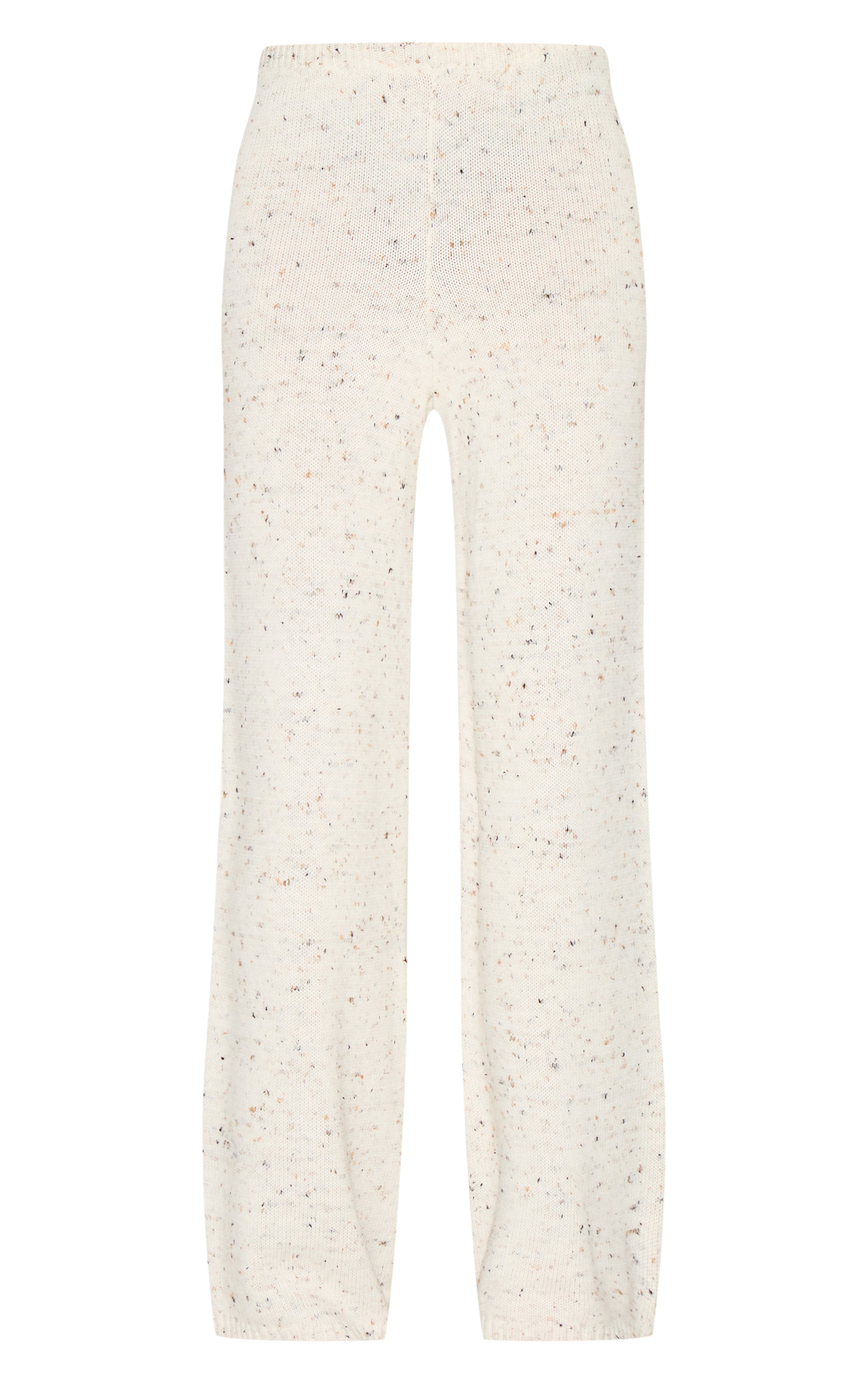 Cream Space Dye Knitted Pants image 5