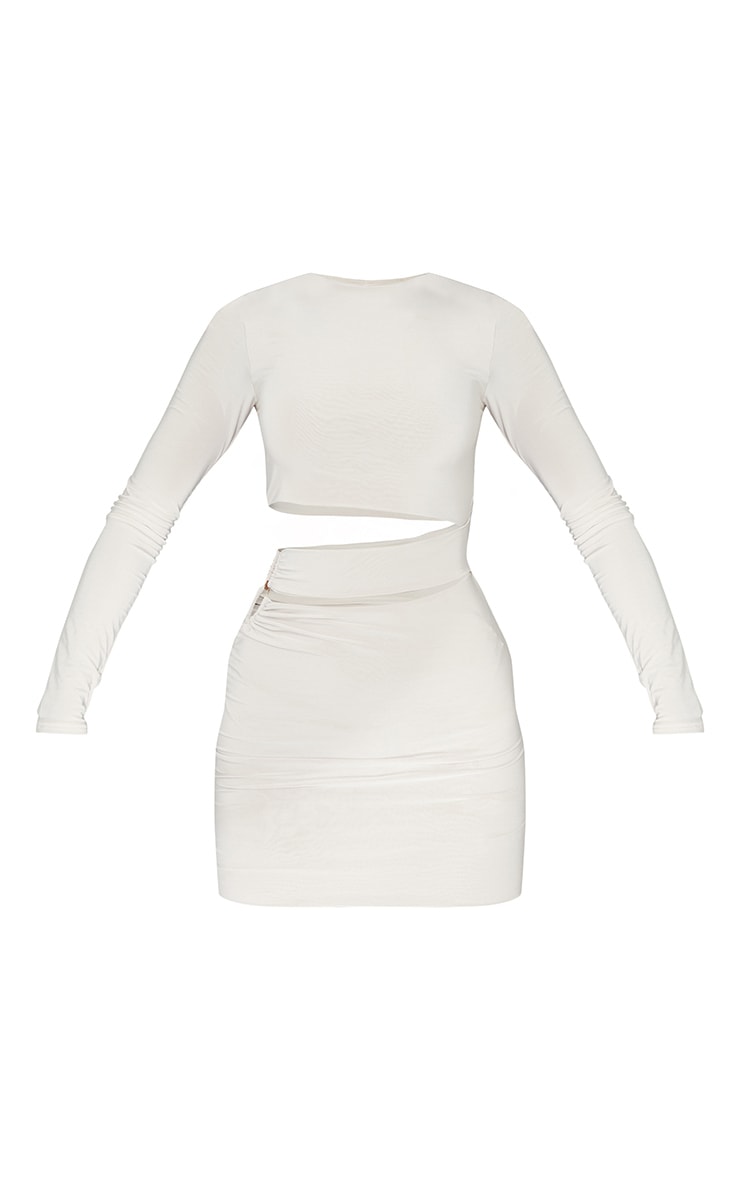 Stone Slinky Cut Out Waist Ring Detail Bodycon Dress image 6
