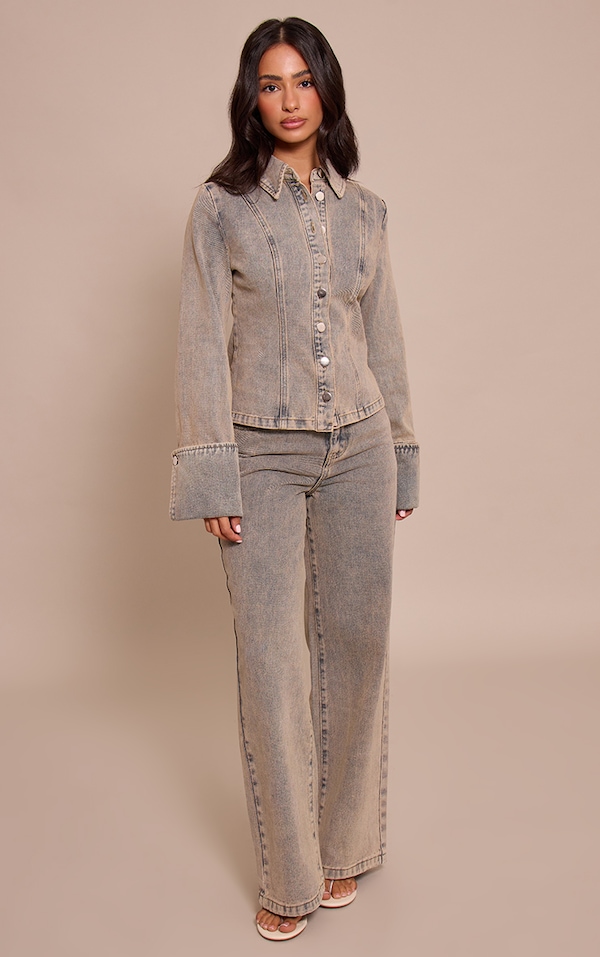 Petite Blue Vintage Wash Straight Leg Jeans