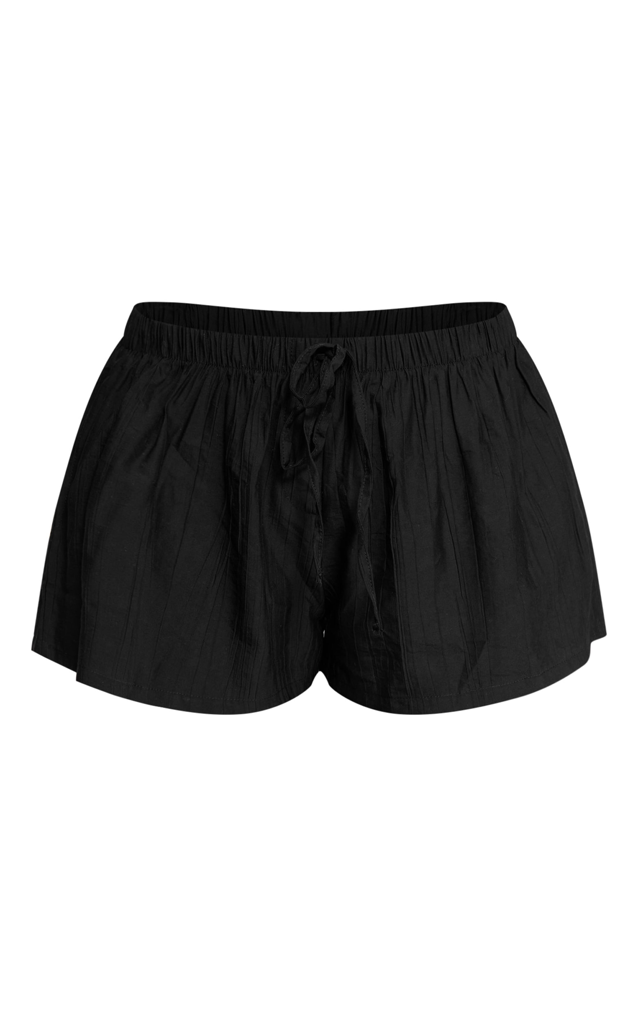 Short texturé noir à cordons ajustables image 6