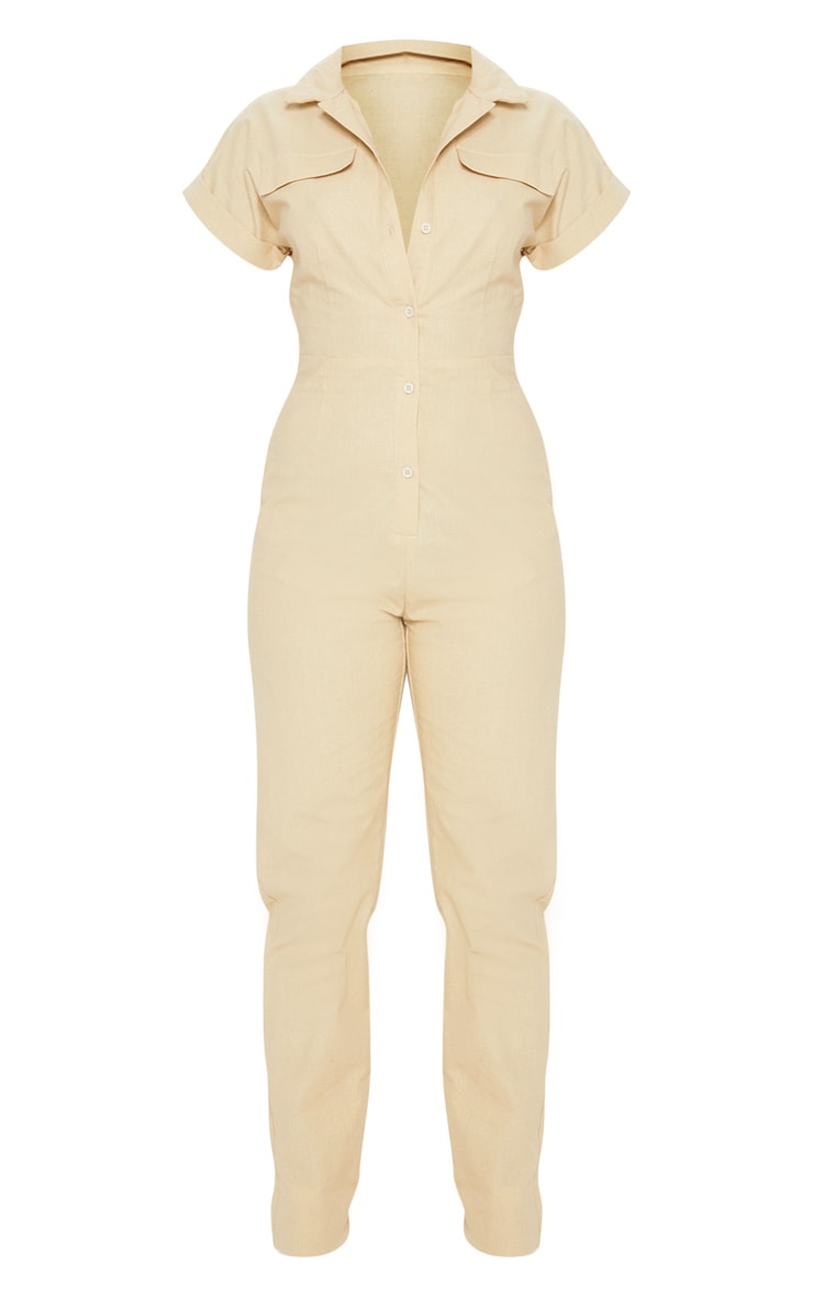 Petite Stone Short Sleeve Utility Jumpsuit image 3