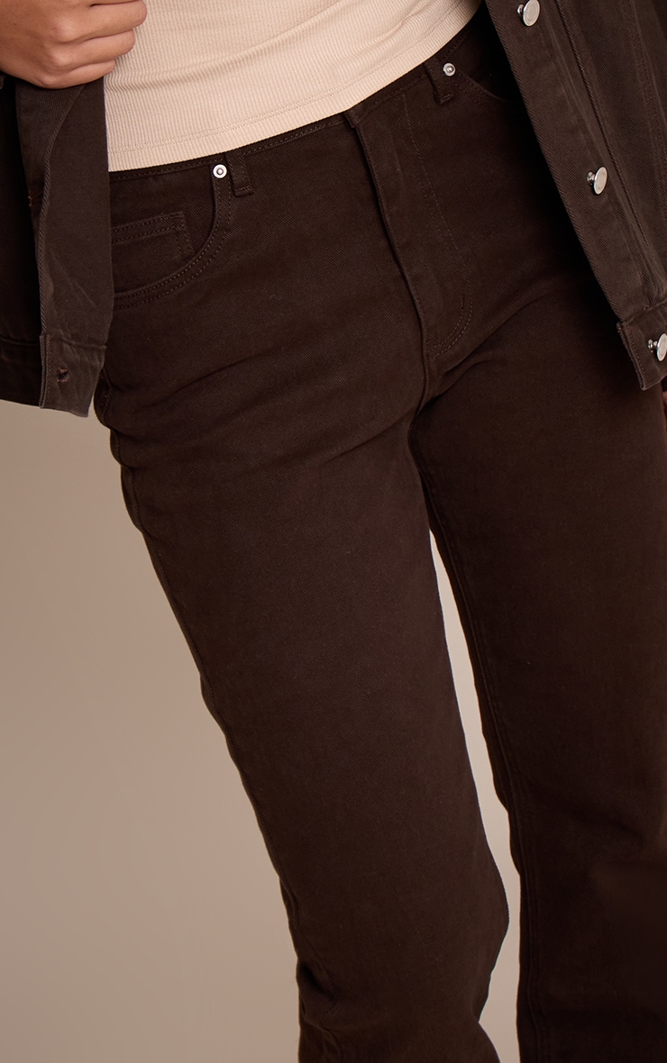 Dark Chocolate High Waisted Denim Bootcut Jeans image 4