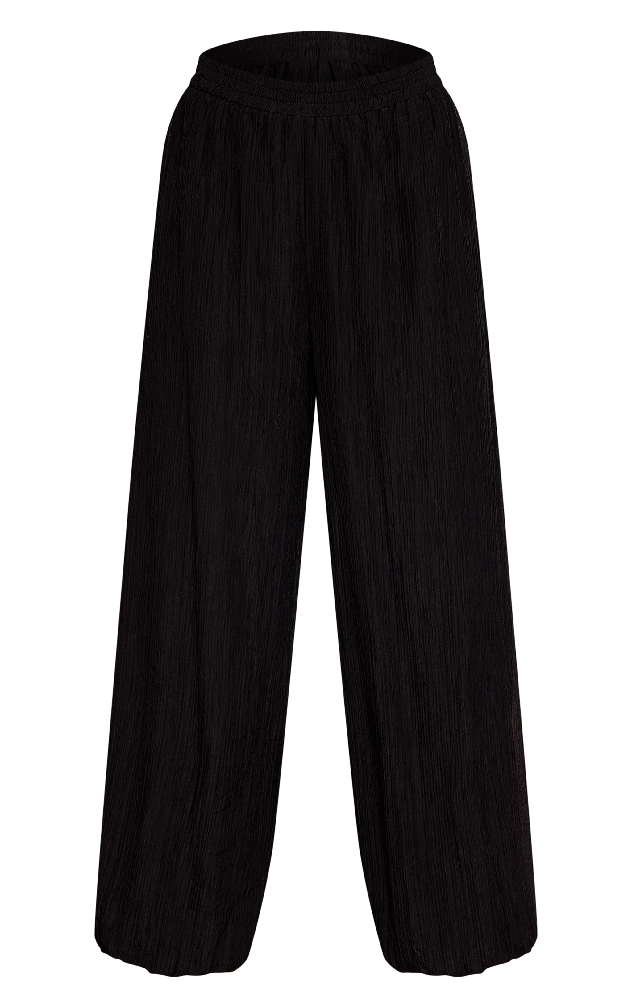 Tall Black Textured Balloon Trousers  image 5