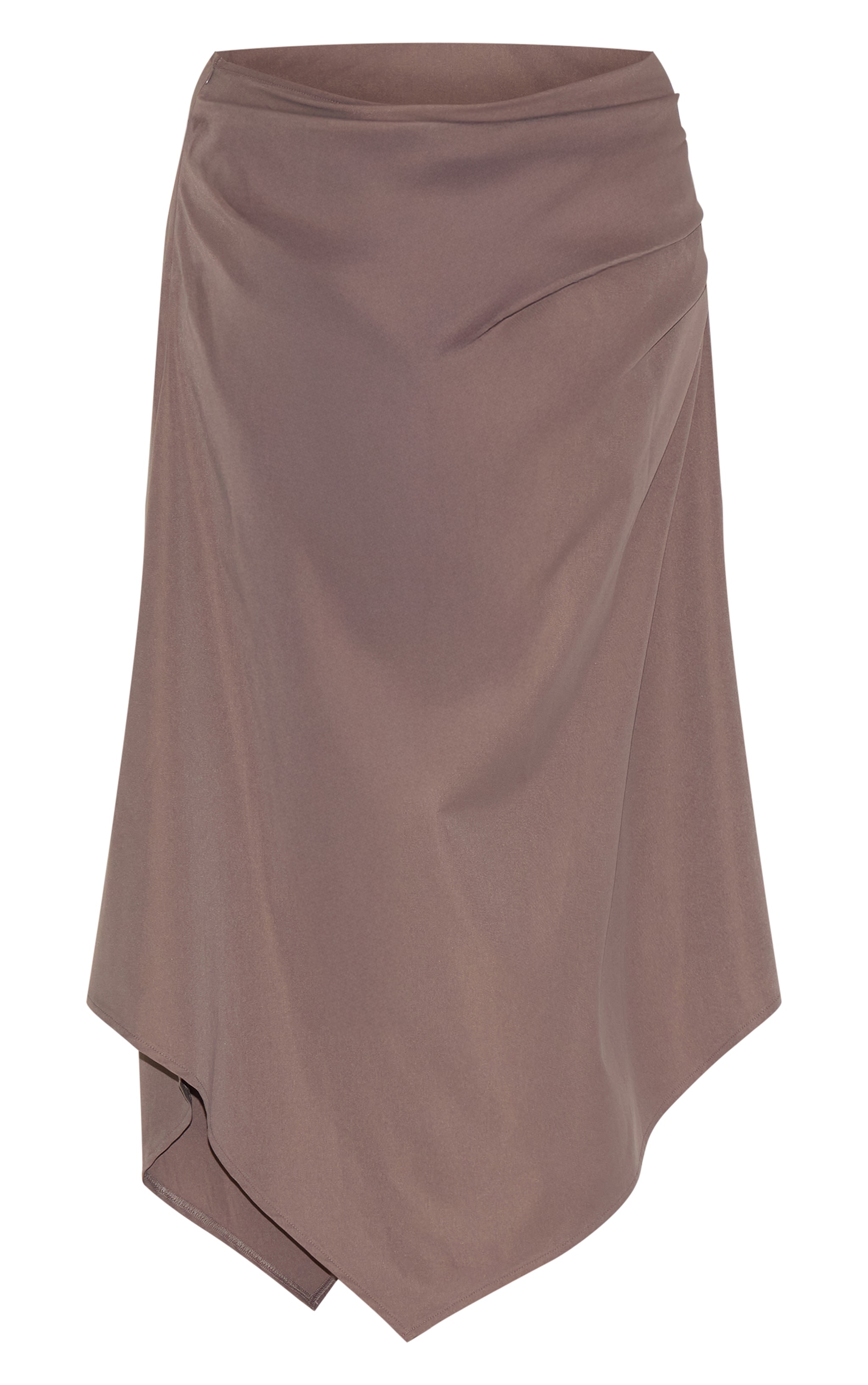 Plus Mushroom Ruched Detail Hanky Hem Midaxi Skirt image 5