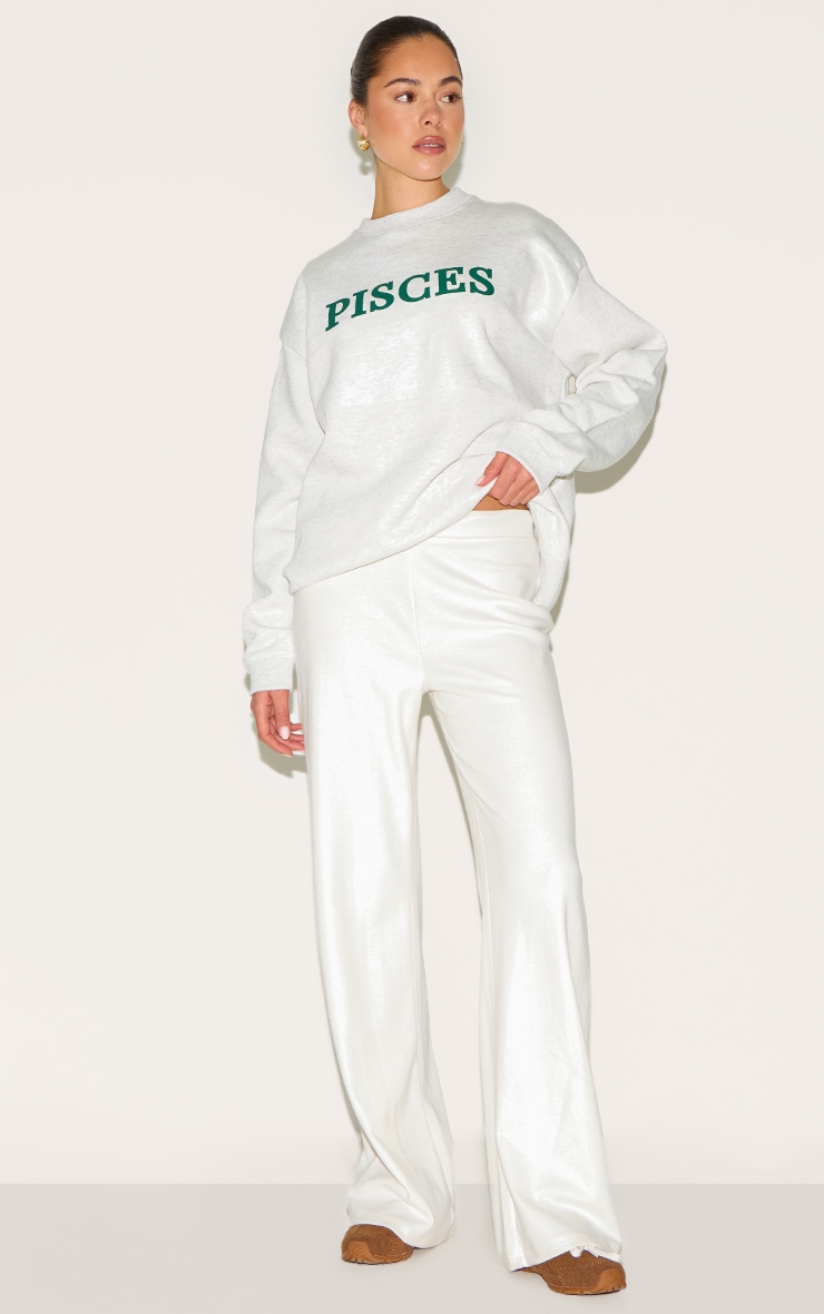 Ash Grey Pisces Printed Oversized Sweat image 3