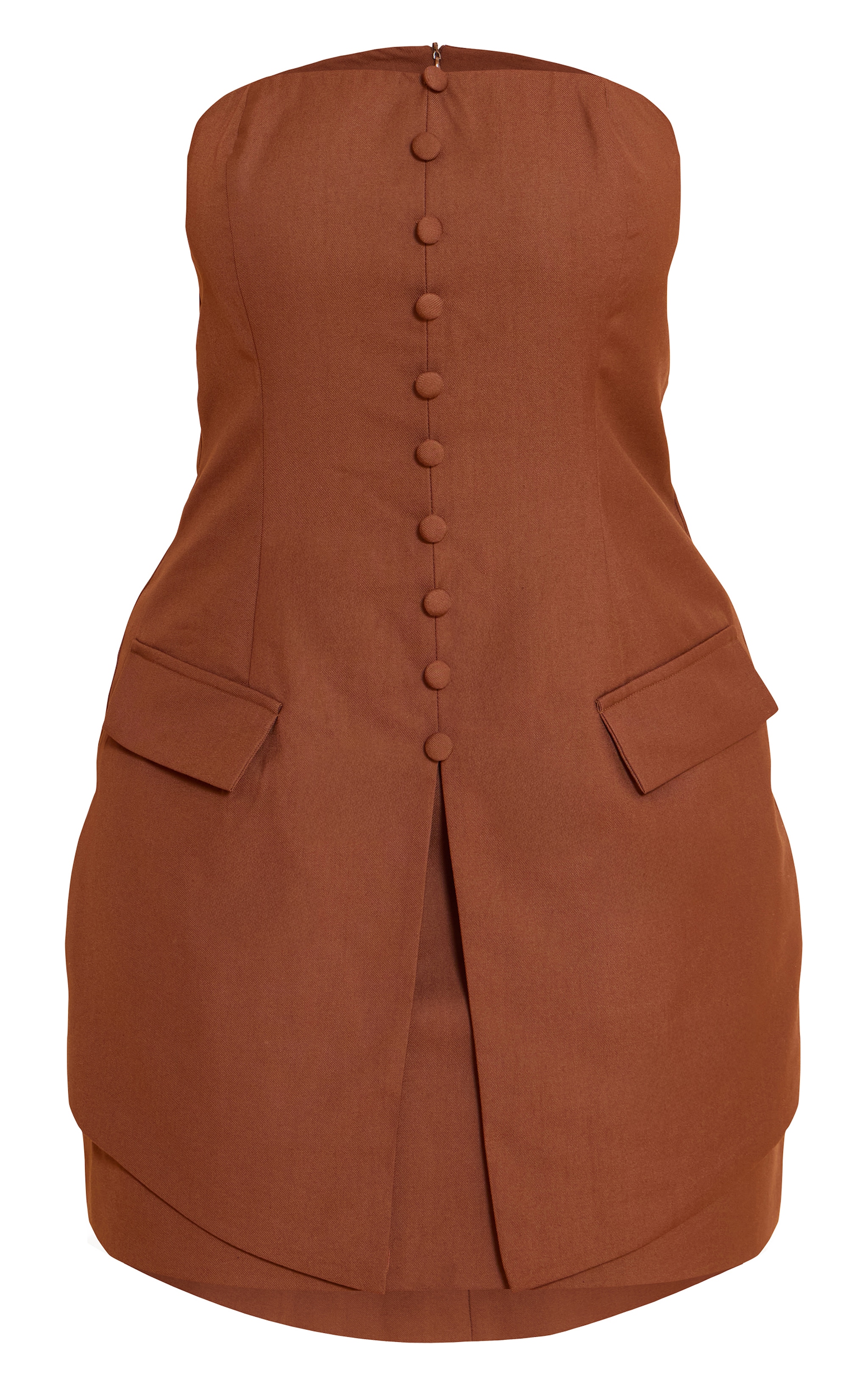 Shape Chocolate Tailored Button Front Mini Dress image 5