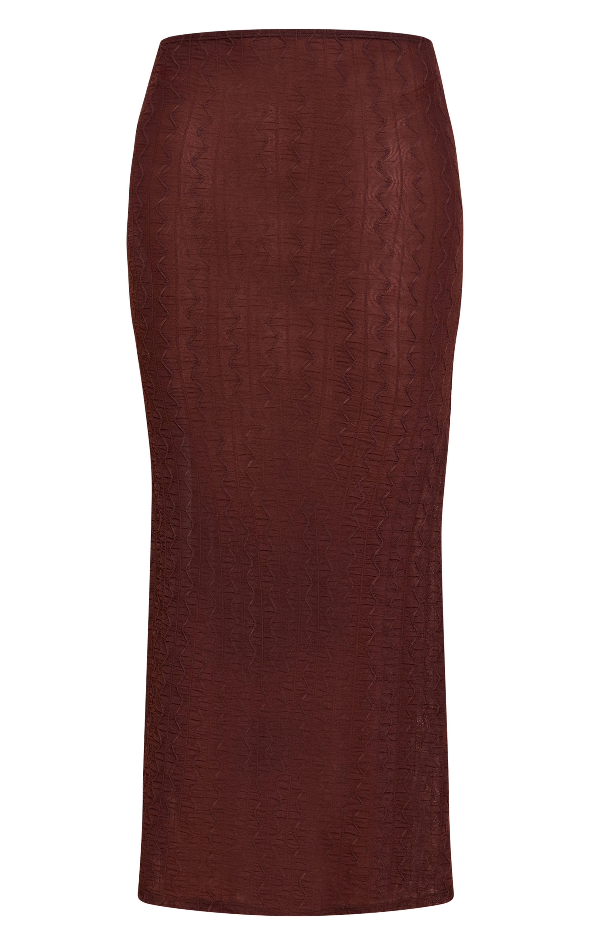 Petite Jupe longue en mesh marron nouée devant image 5