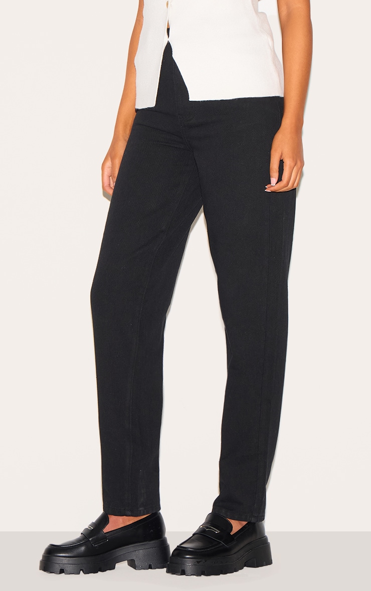 Tall Washed Black High Waist Mom Jeans image 1