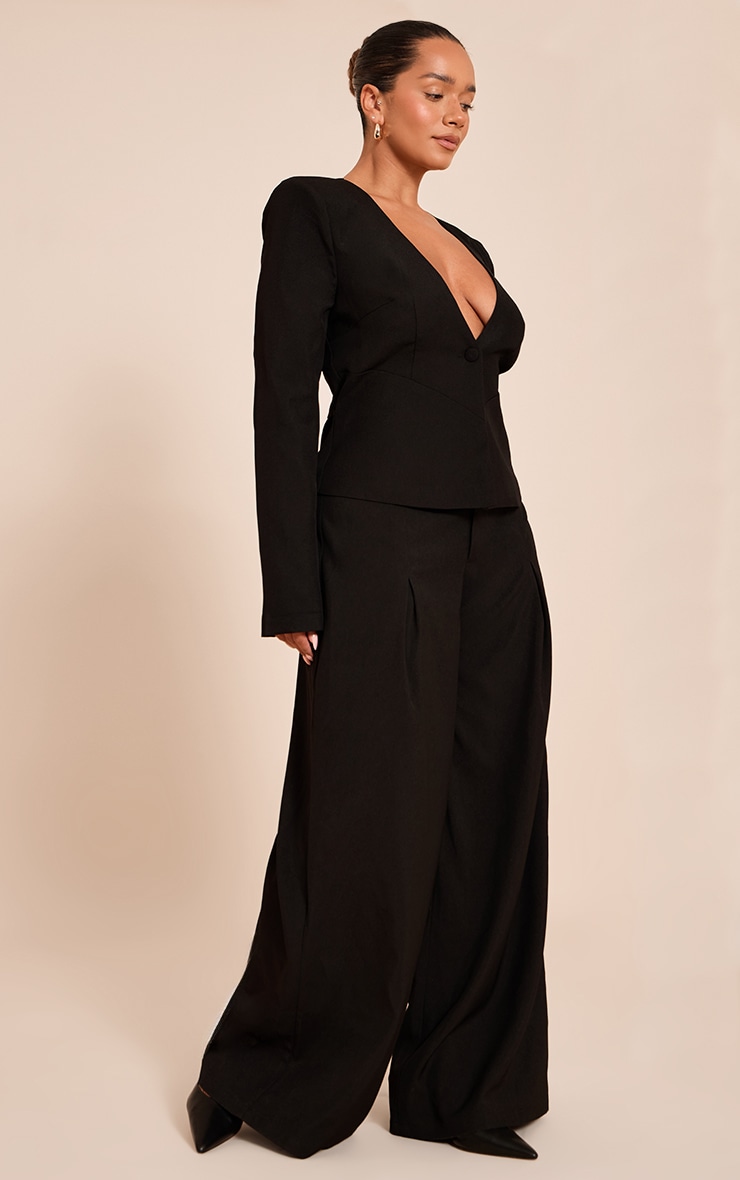 Shape Black Tailored Wide Leg Pants image 2