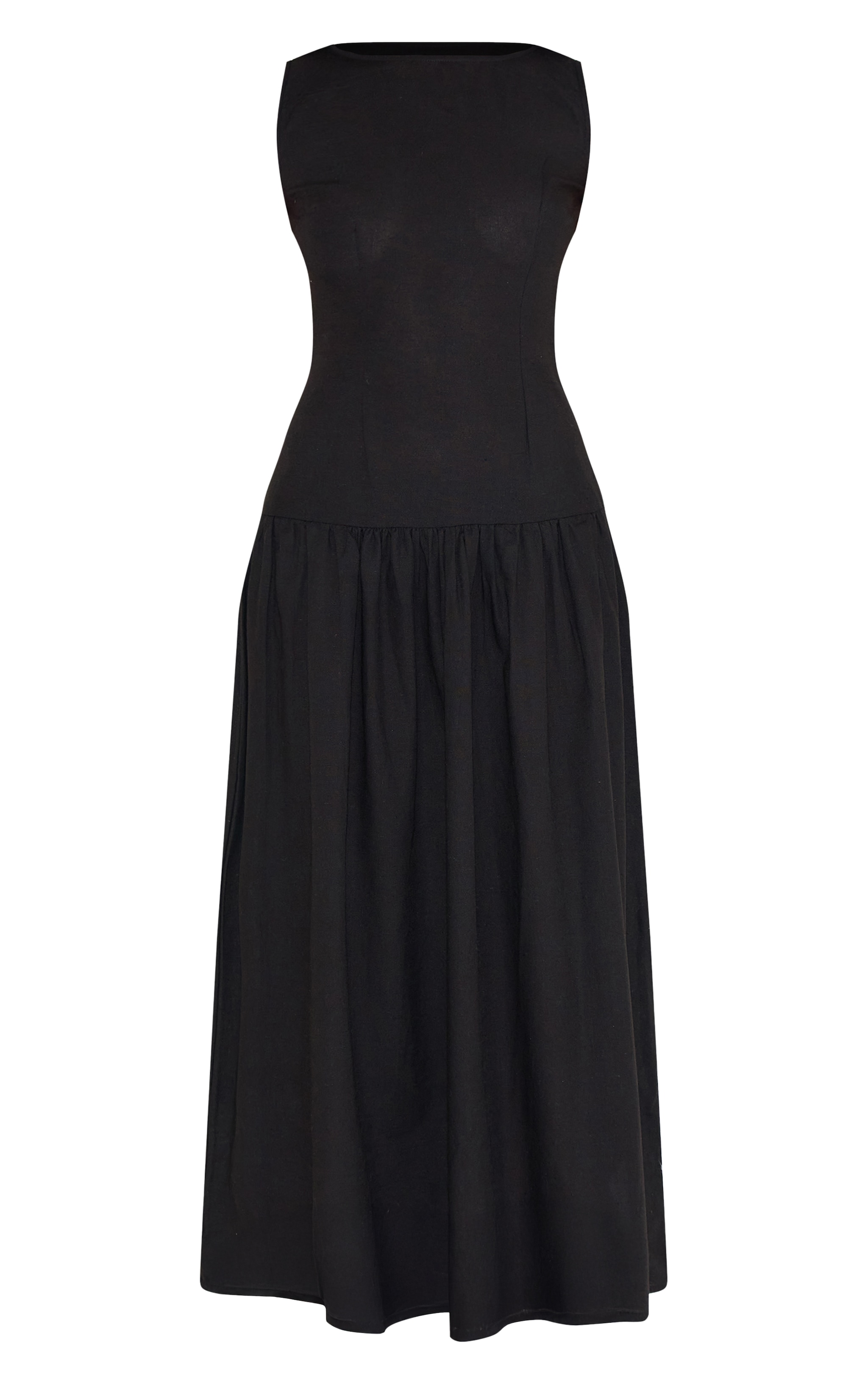 Black Drop Waist Maxi Dress image 5