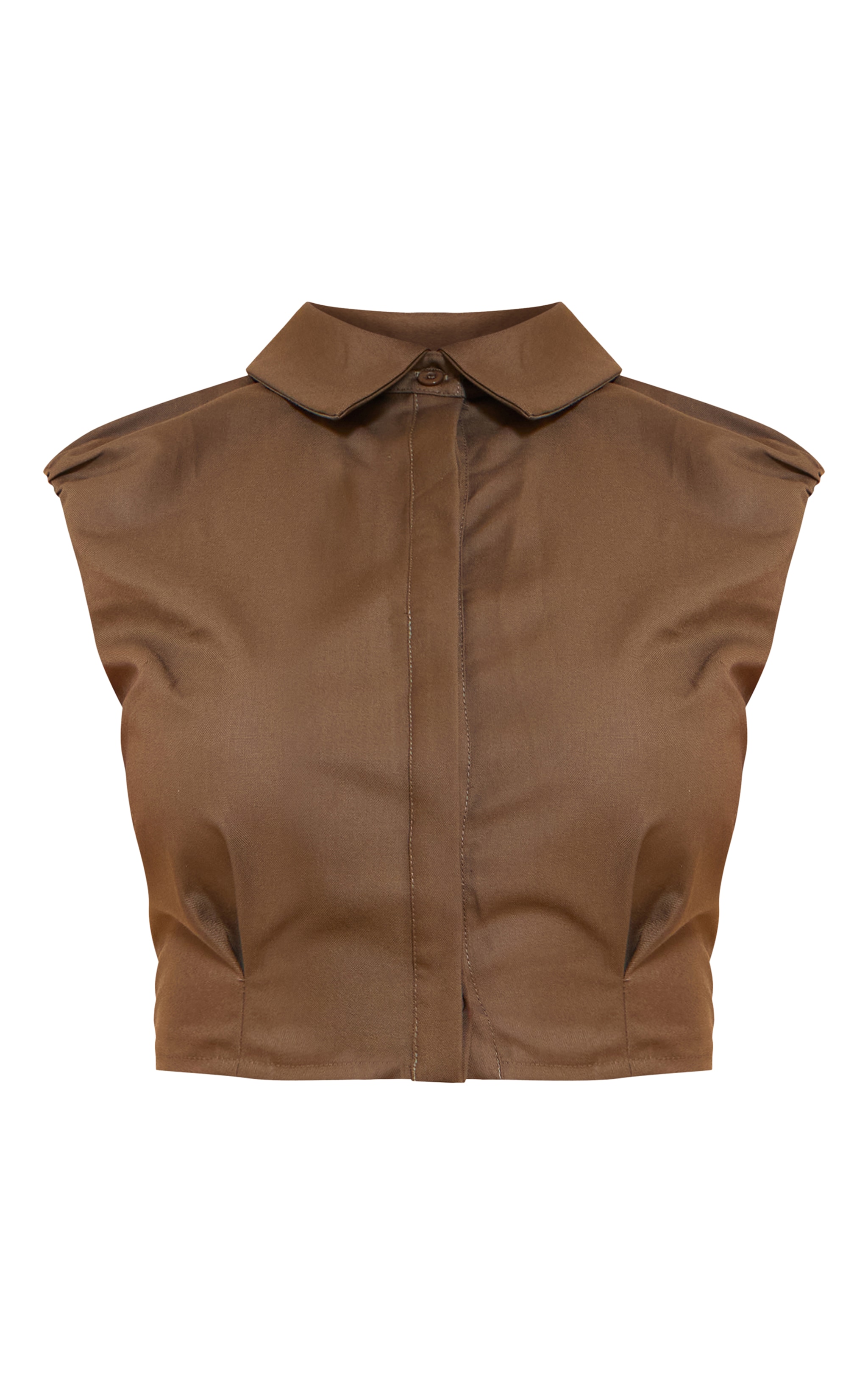 Shape Mocha Sleeveless Cinched Waist Shirt image 5