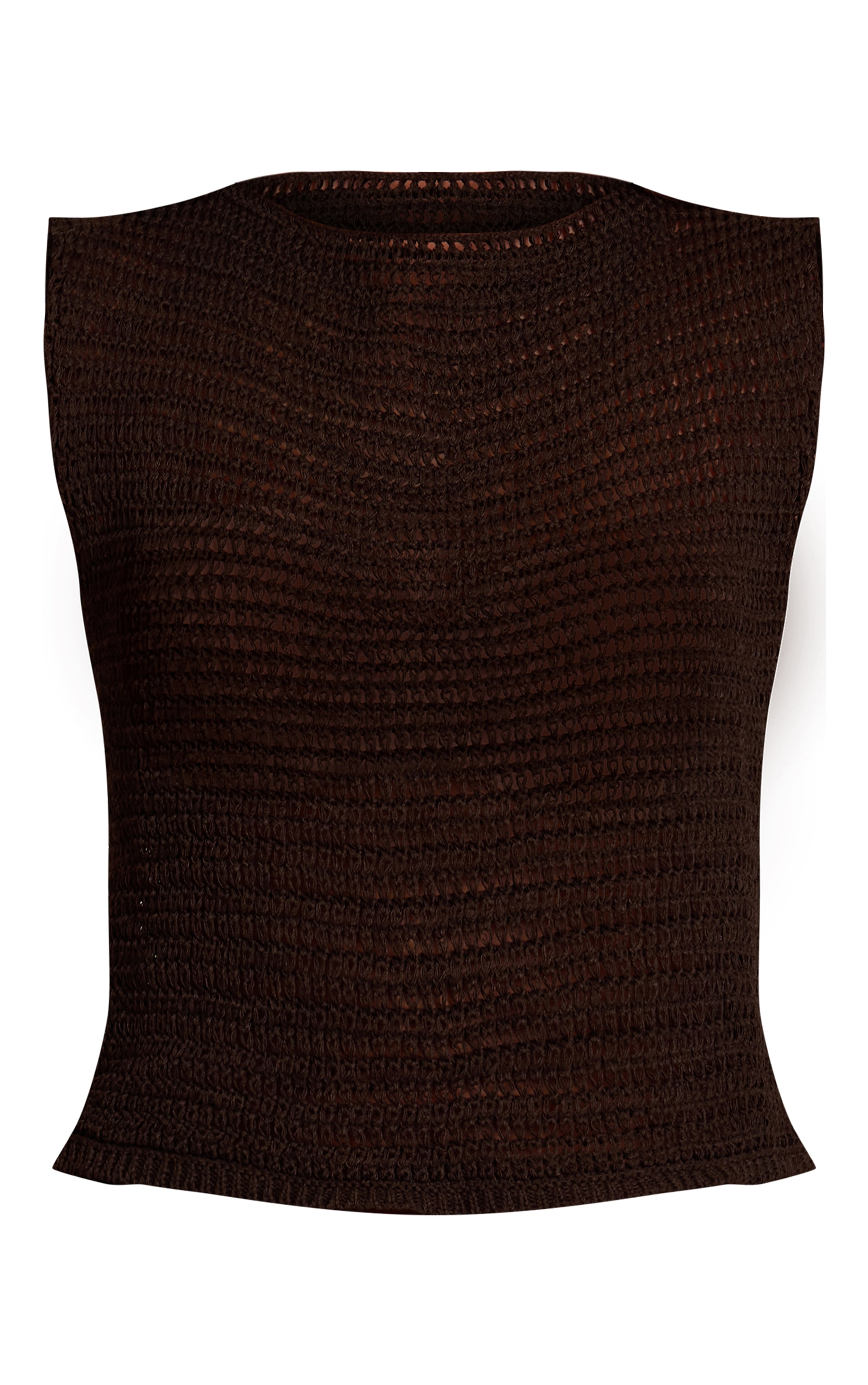 Chocolate Boatneck Slouchy Knitted Top  image 5
