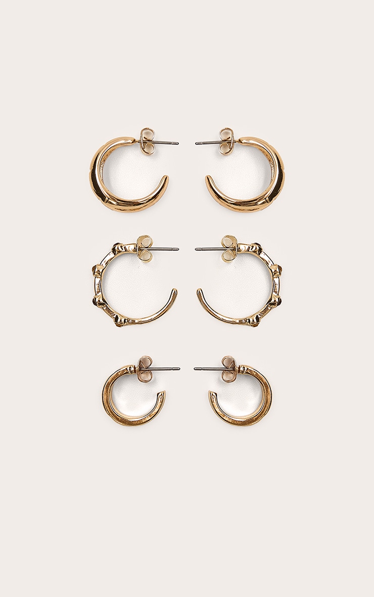 Topaz Studded Mini Hoop Earring Multipack image 2