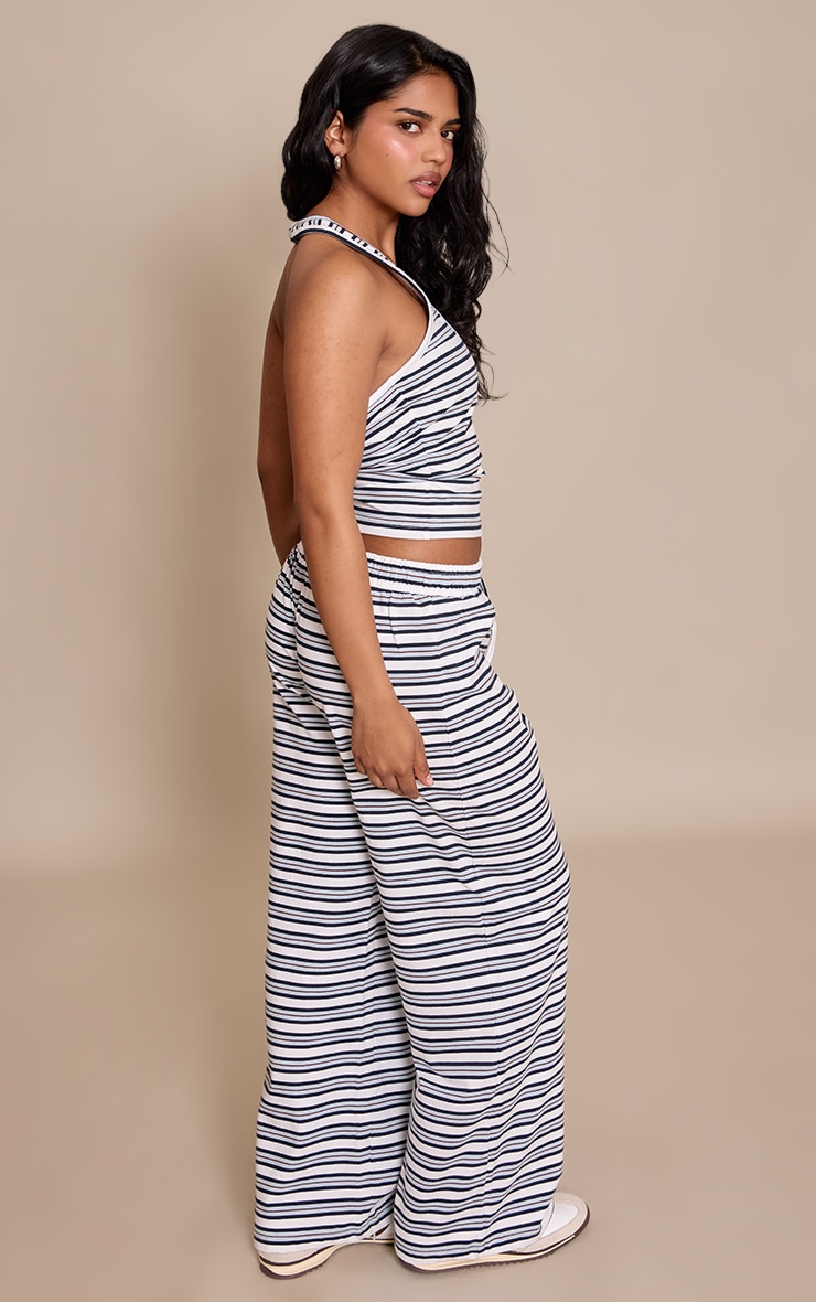 Petite Blue Striped Pants image 3