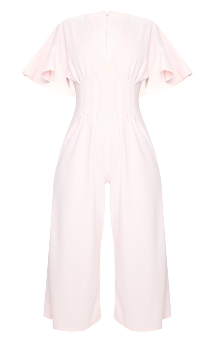pink plunge jumpsuit