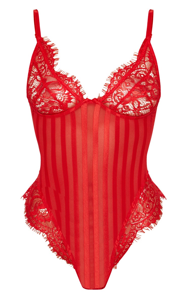 red striped lace body keep