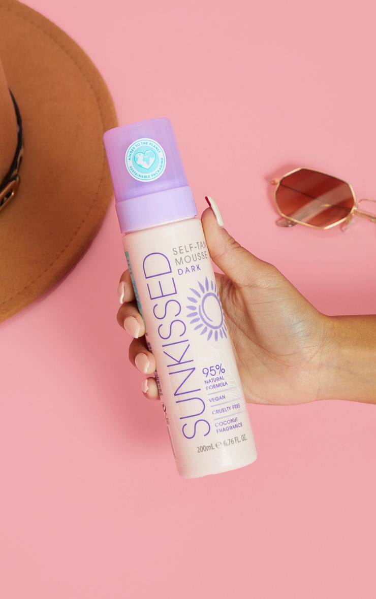 Sunkissed Self Tan Mousse Dark 200ml 95% Natural