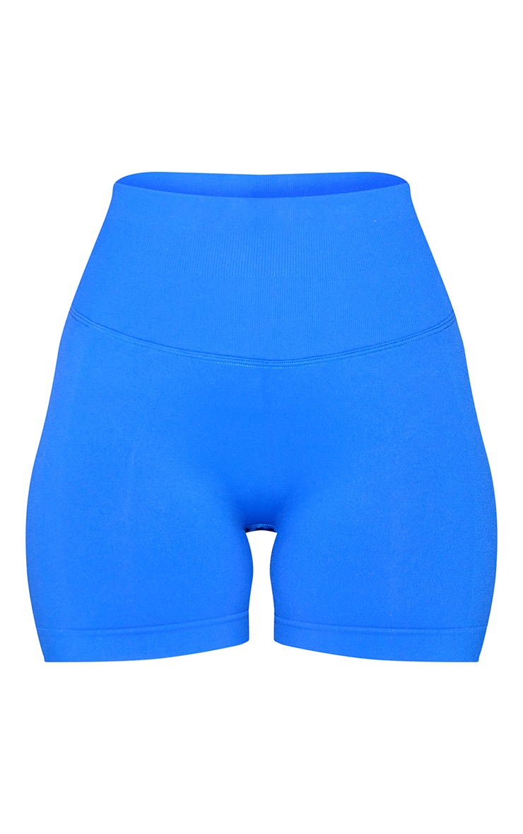 Cobalt Seamless Scrunch Bum Gym Shorts image 5