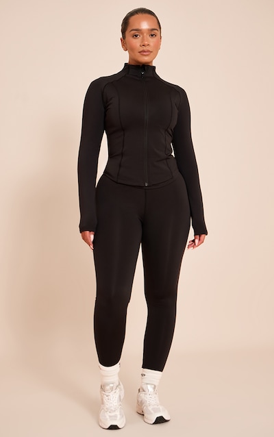 Shape Legging en Sculpt noir à taille en V croisée devant