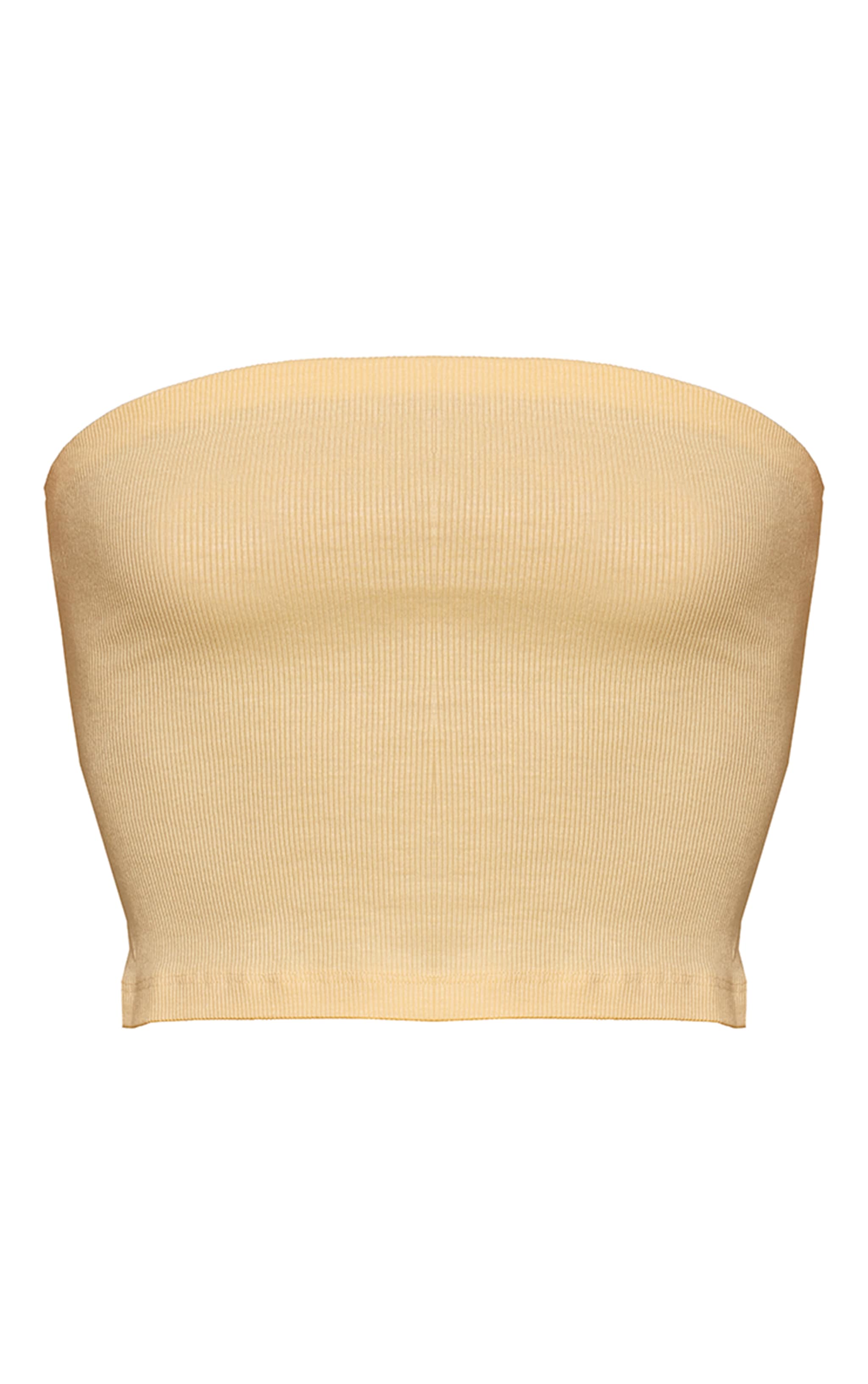 Lemon Soft Rib Bandeau Top image 5