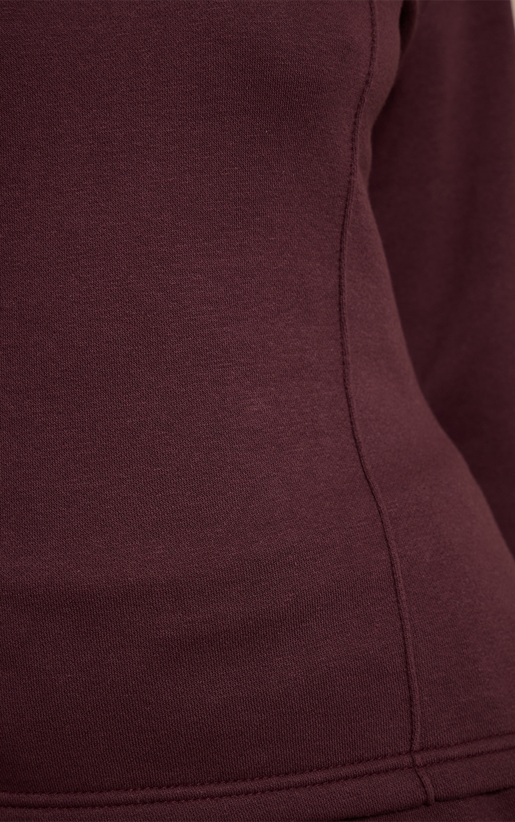 Petite Chocolate Long Sleeve Waist Cinched Sweatshirt image 4