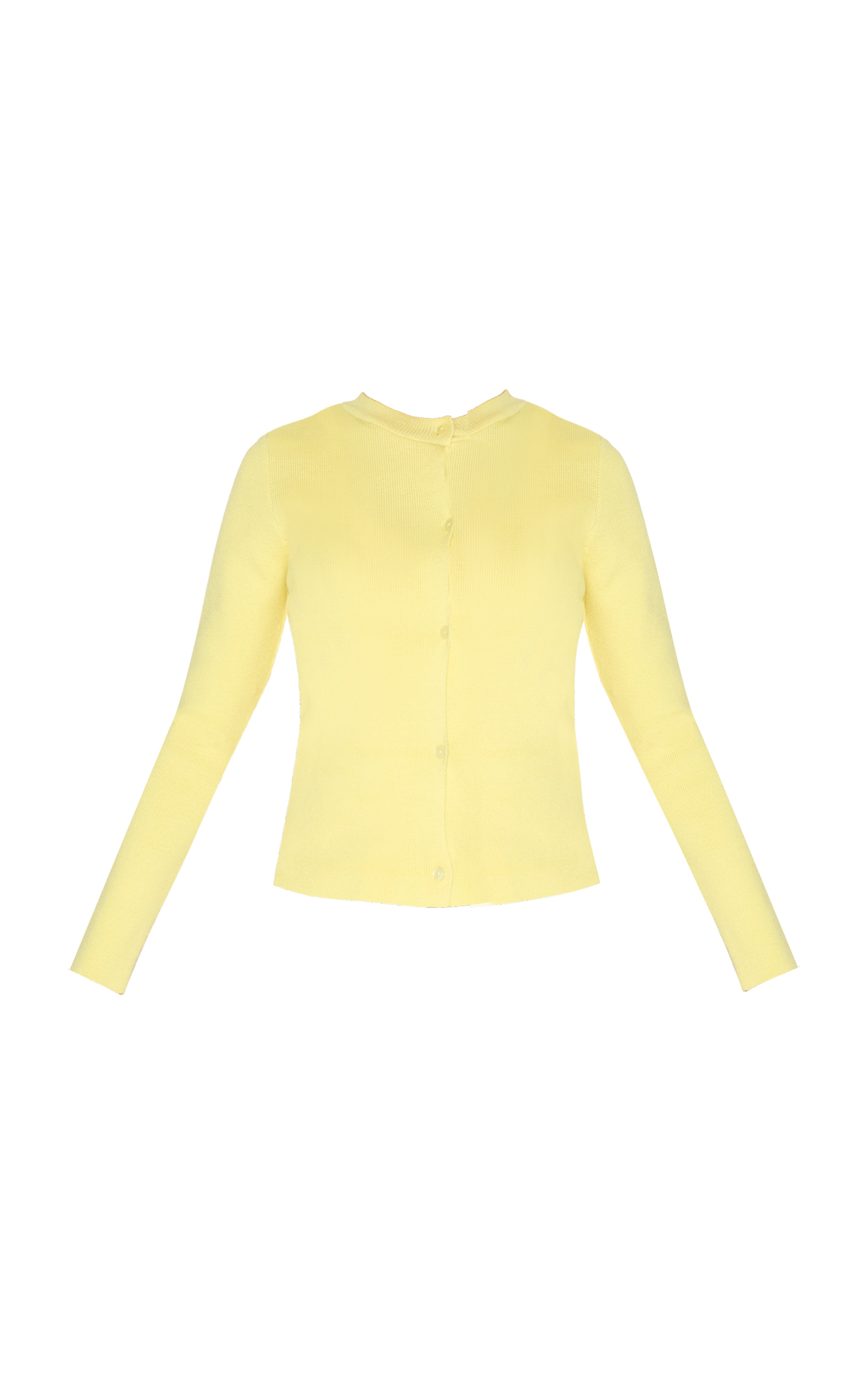 Petite Lemon Knitted Button Up Cardigan image 5