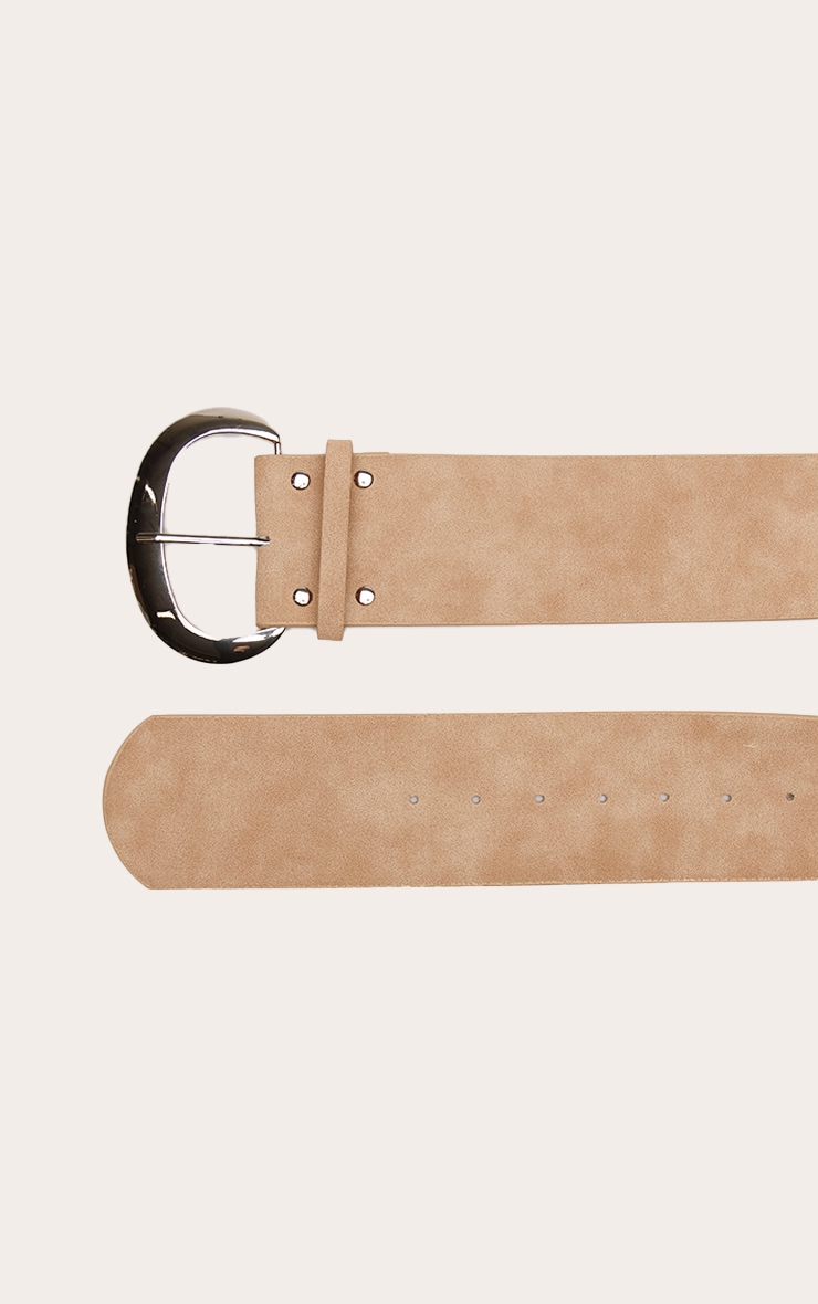 Ceinture épaisse en suédine gris pierre image 3