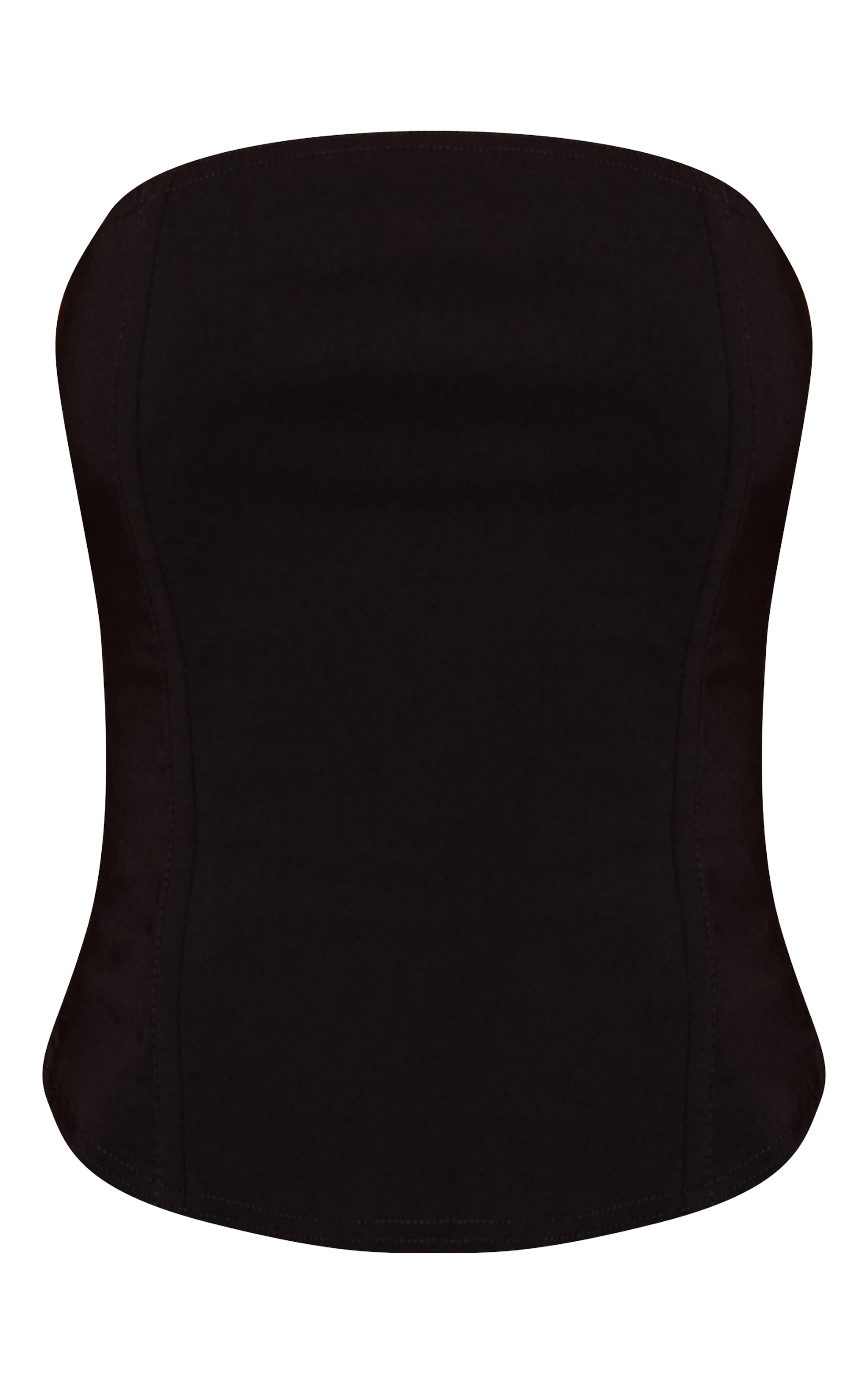 Corset bustier tissé stretch noir image 5