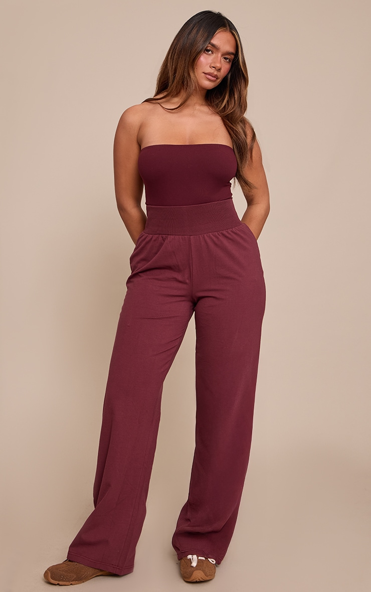 Shape Burgundy Sculpt Bandeau Bodysuit image 3