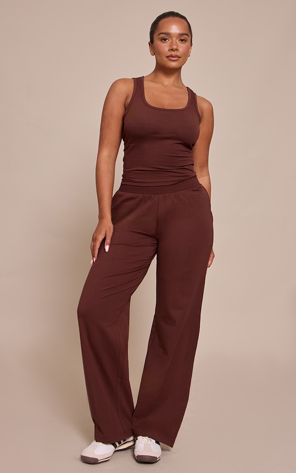 Shape CHOCOLATE Highwaisted Wide Leg Pants