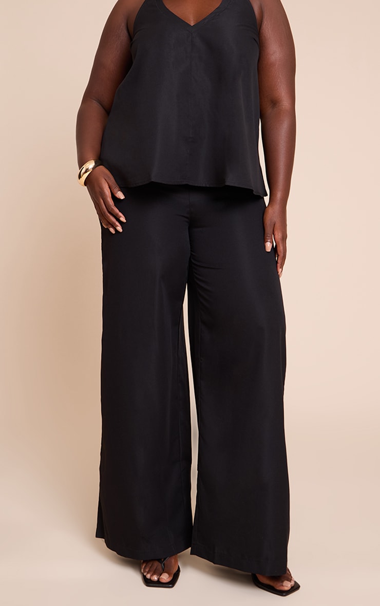 Plus Pantalon large noir à cordons ajustables image 2