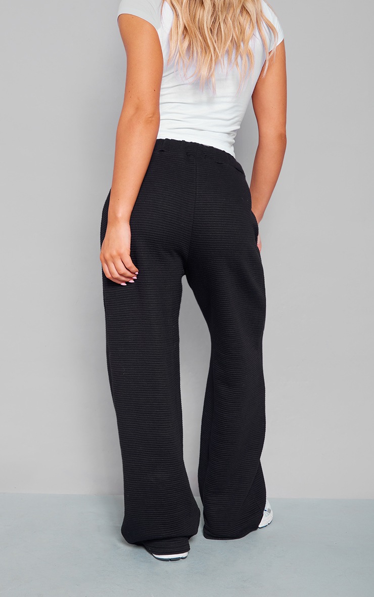 Wide Leg Dropcrotch Trousers in Black