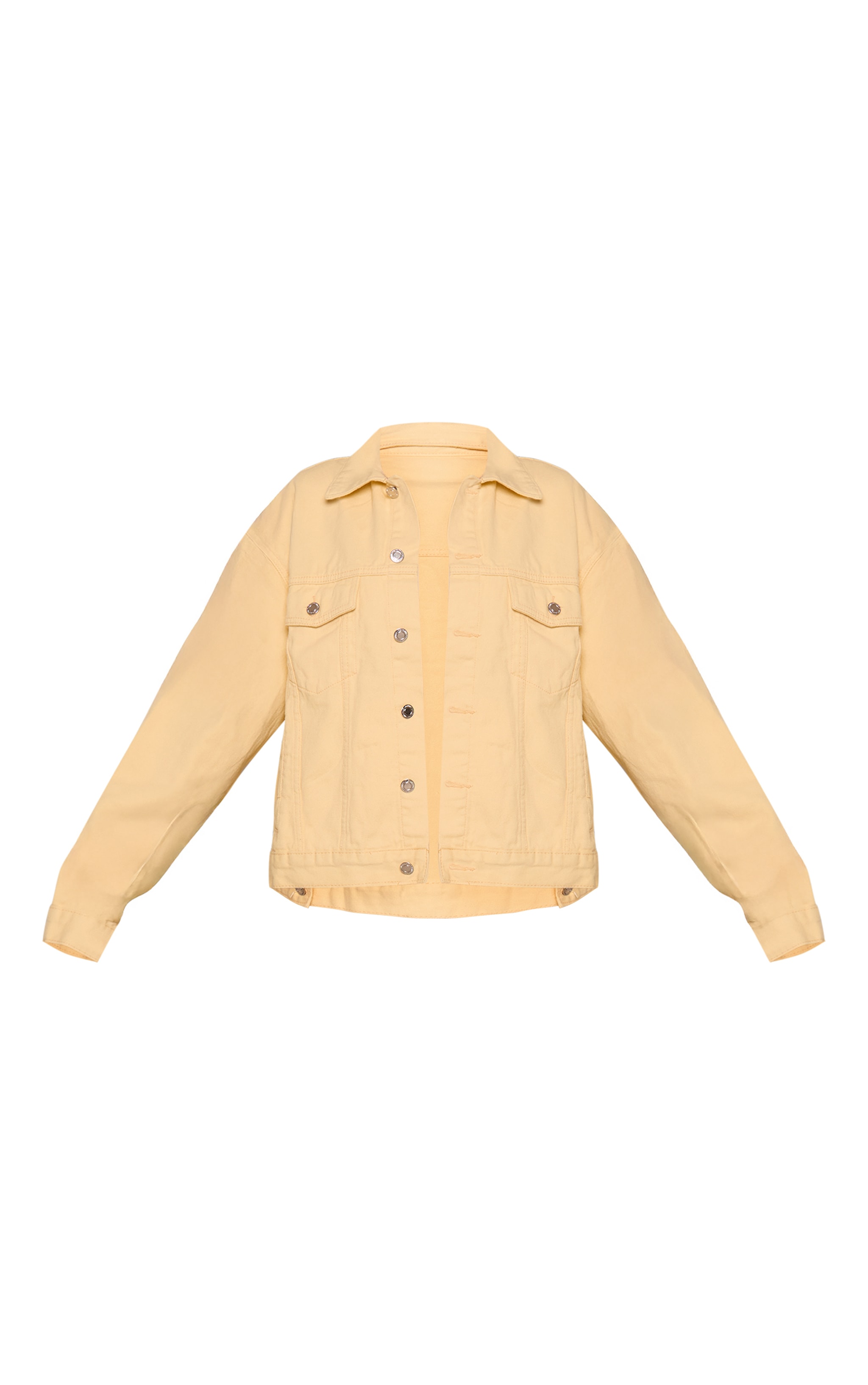 Butter Cream Oversized Classic Denim Jacket image 5