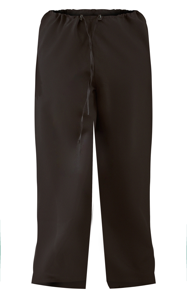 Plus Black Toggle Waist Wide Leg Pants image 5
