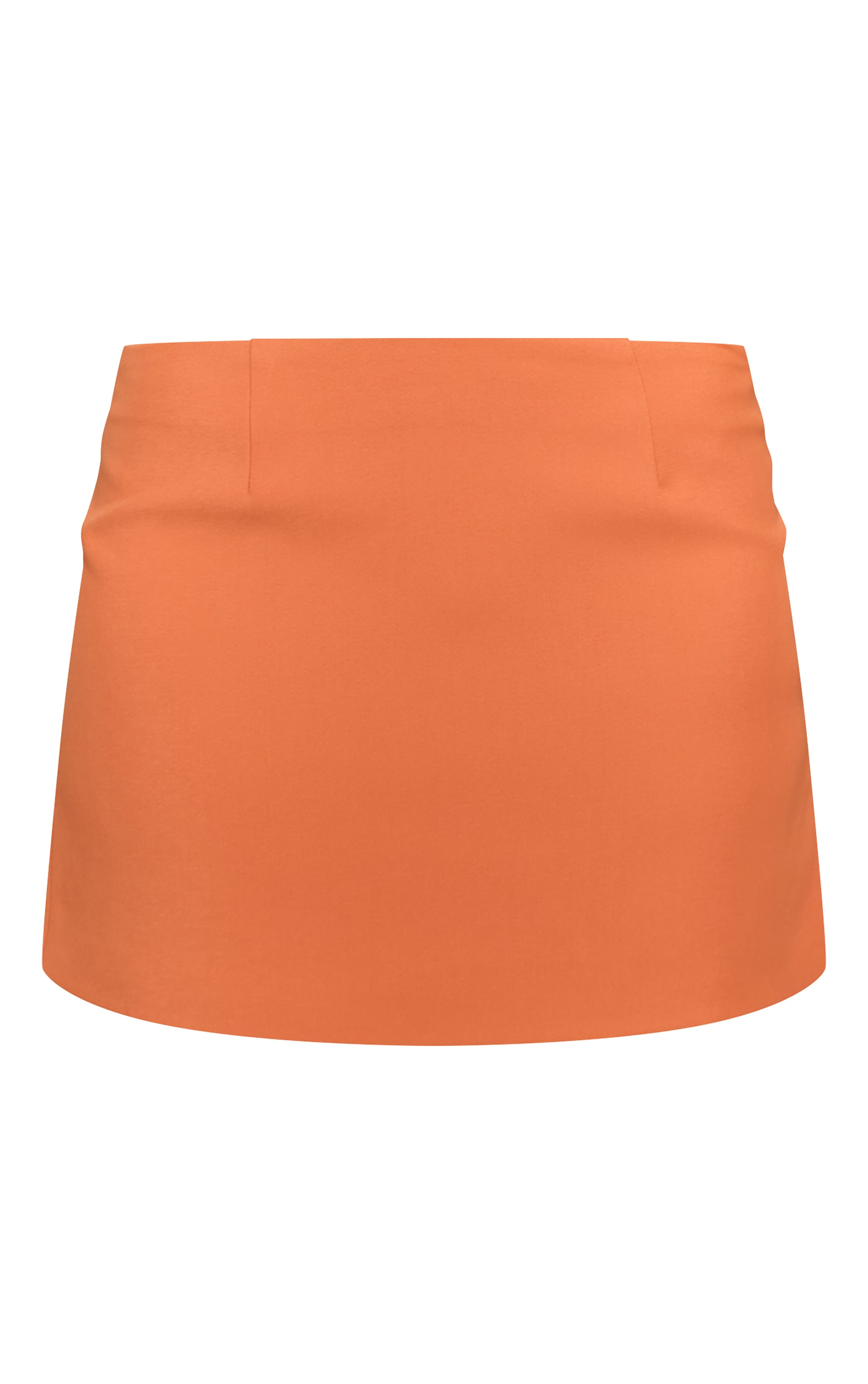 Rust Woven A Line Mini Skirt image 6