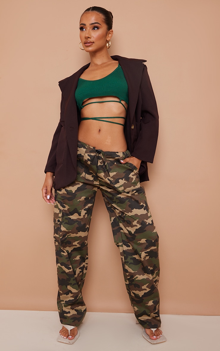 Petite Chocolate Basic Single Breasted Oversized Blazer image 3