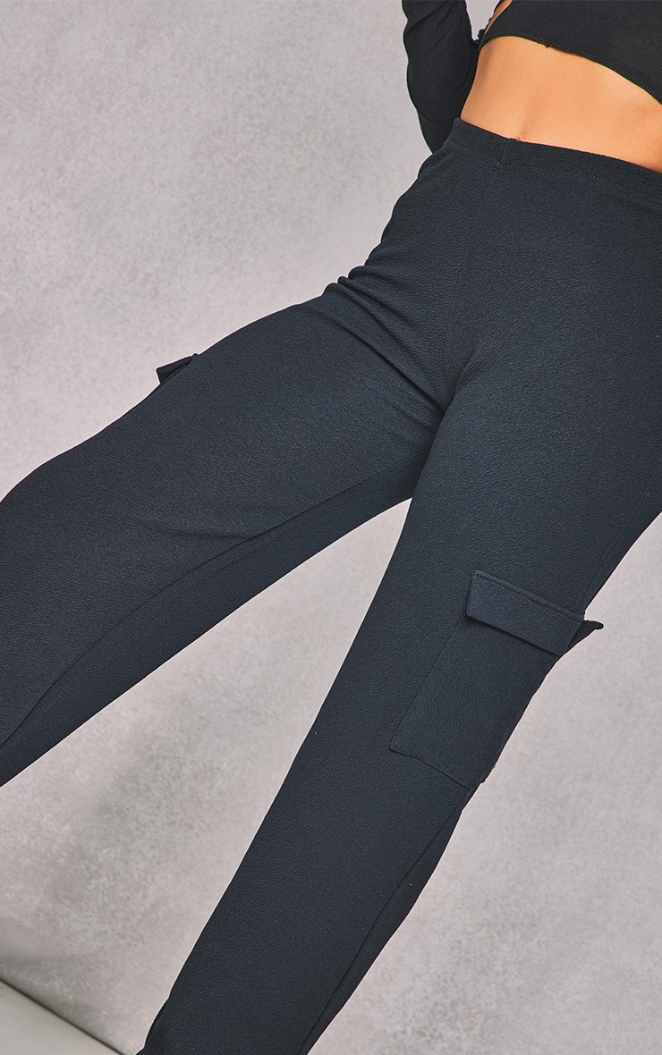 Black Pocket Detail Cuffed Cargo's image 4