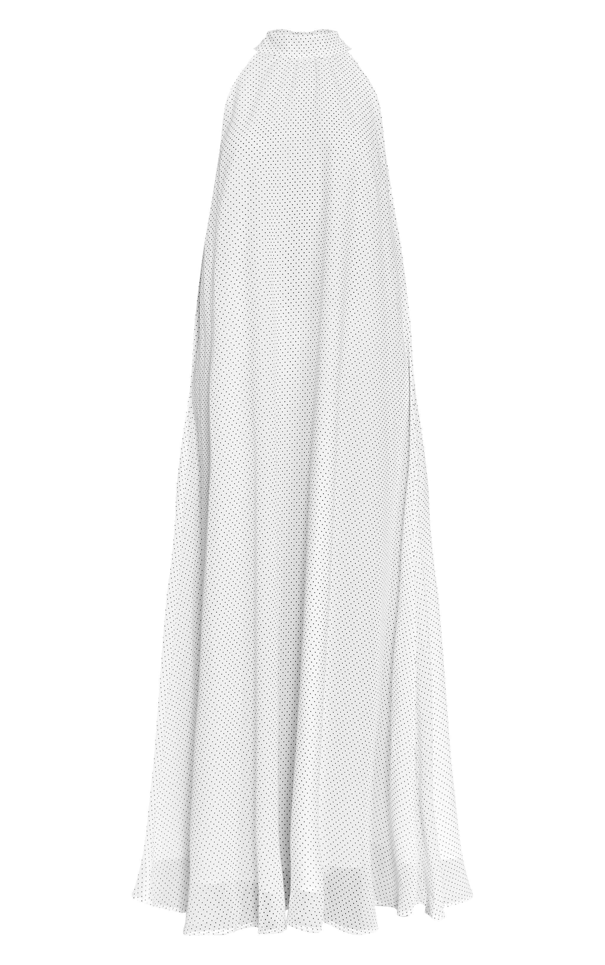White Polka Dot Woven Halter neck Shift Dress image 5