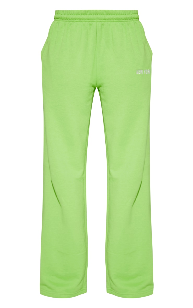 Green New York Embroidered Straight Leg Sweatpants image 5