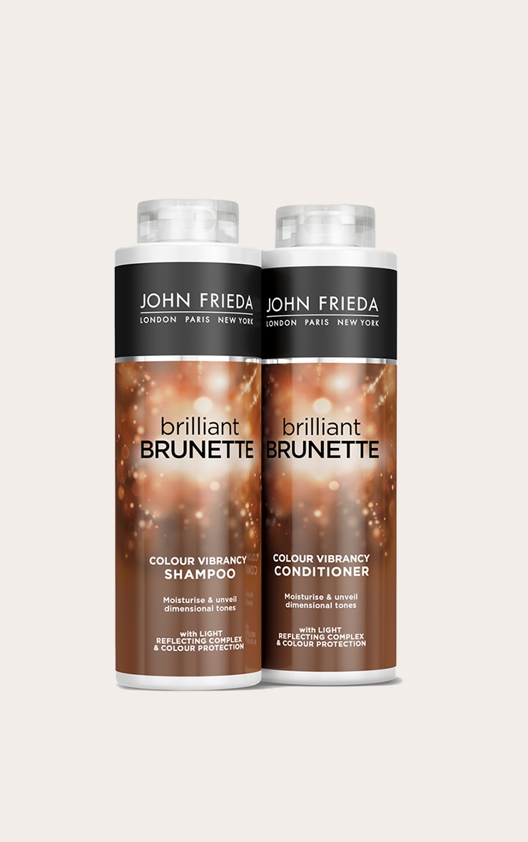 John Frieda Brunette Colour Protecting Shampoo & Conditioner Duo 500ml image 1