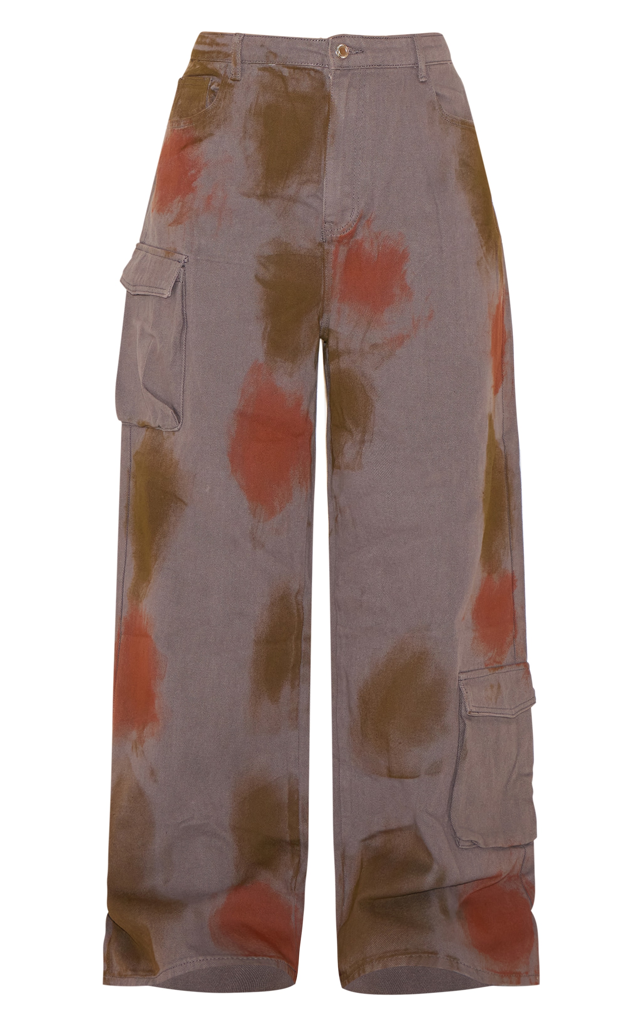 Plus Multi Cargo Wide Leg Jeans image 5