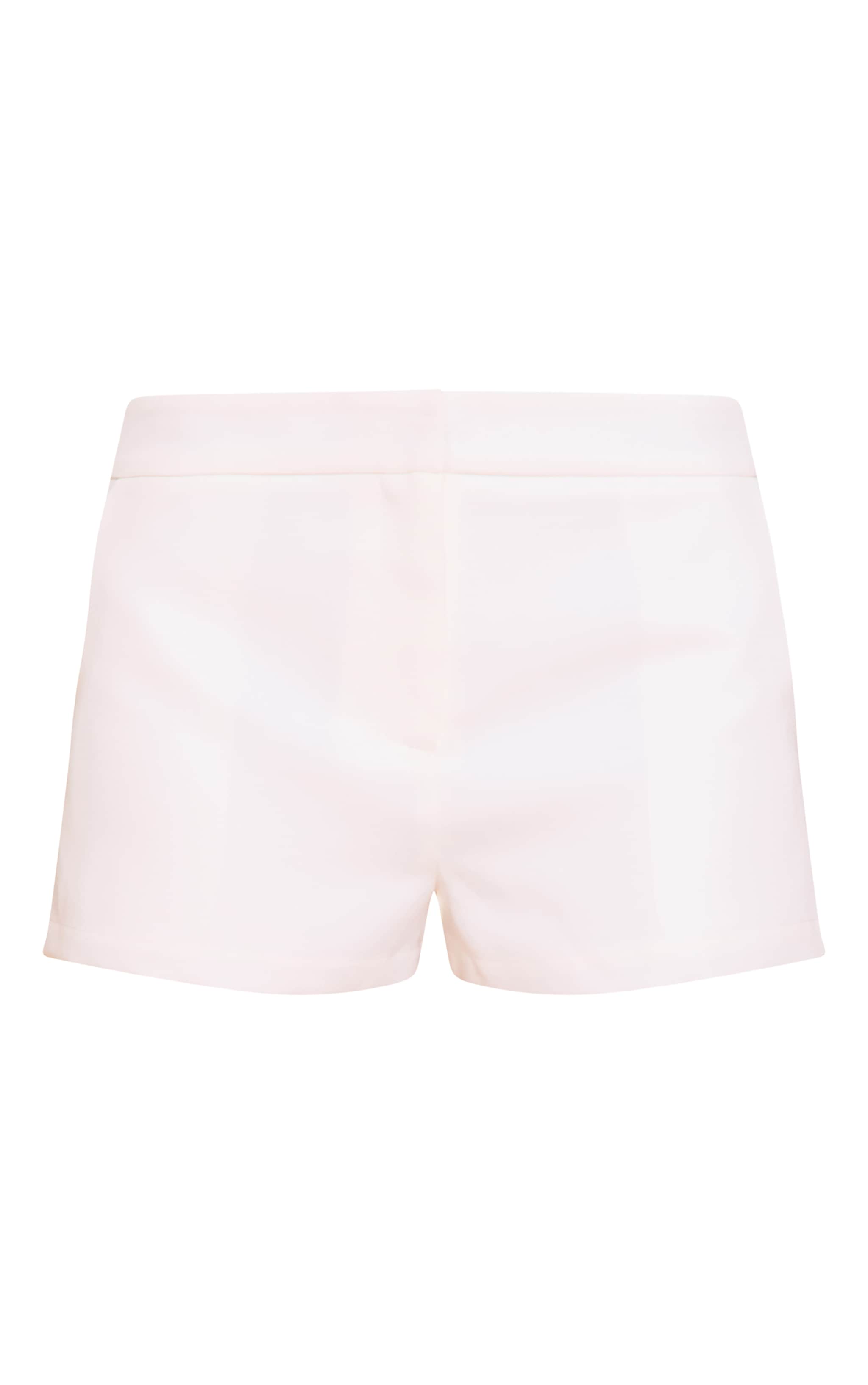 White Pocket Detail Shorts image 6