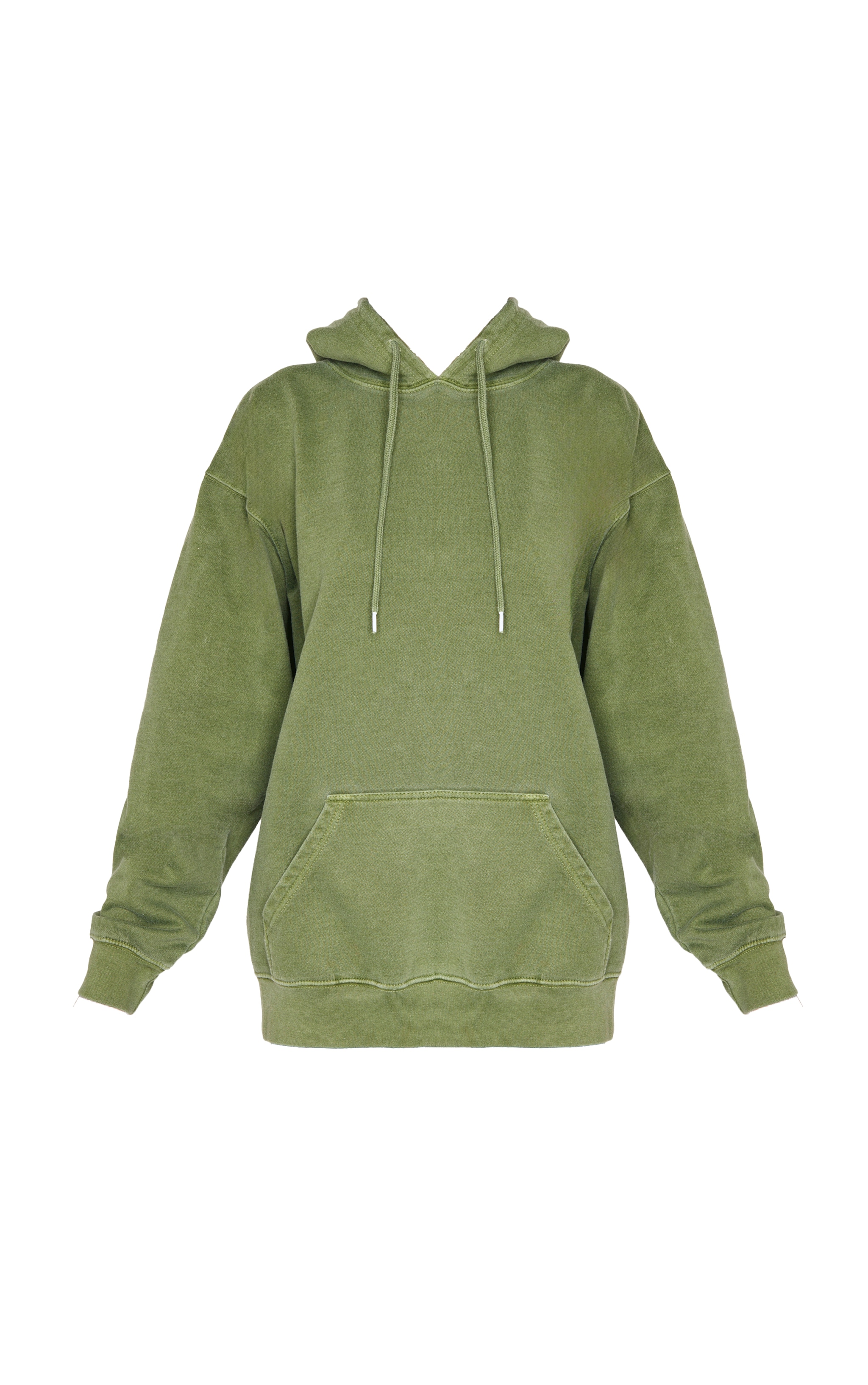 Dark Khaki Washed Oversized Hoodie image 5