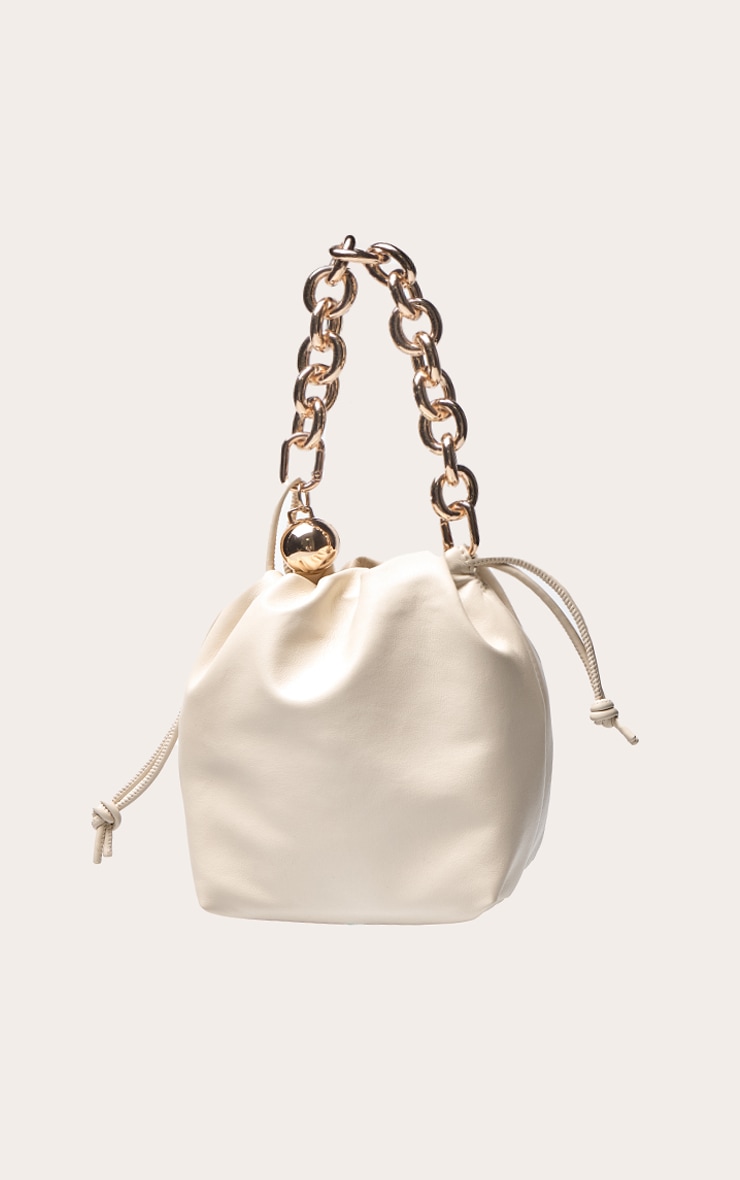 Cream Chain Bead Pouch Grab Bag image 2