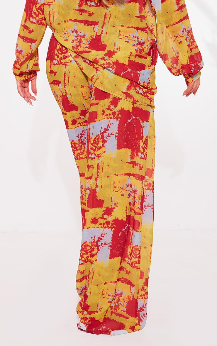 Multi Abstract Print Beach Pants image 2